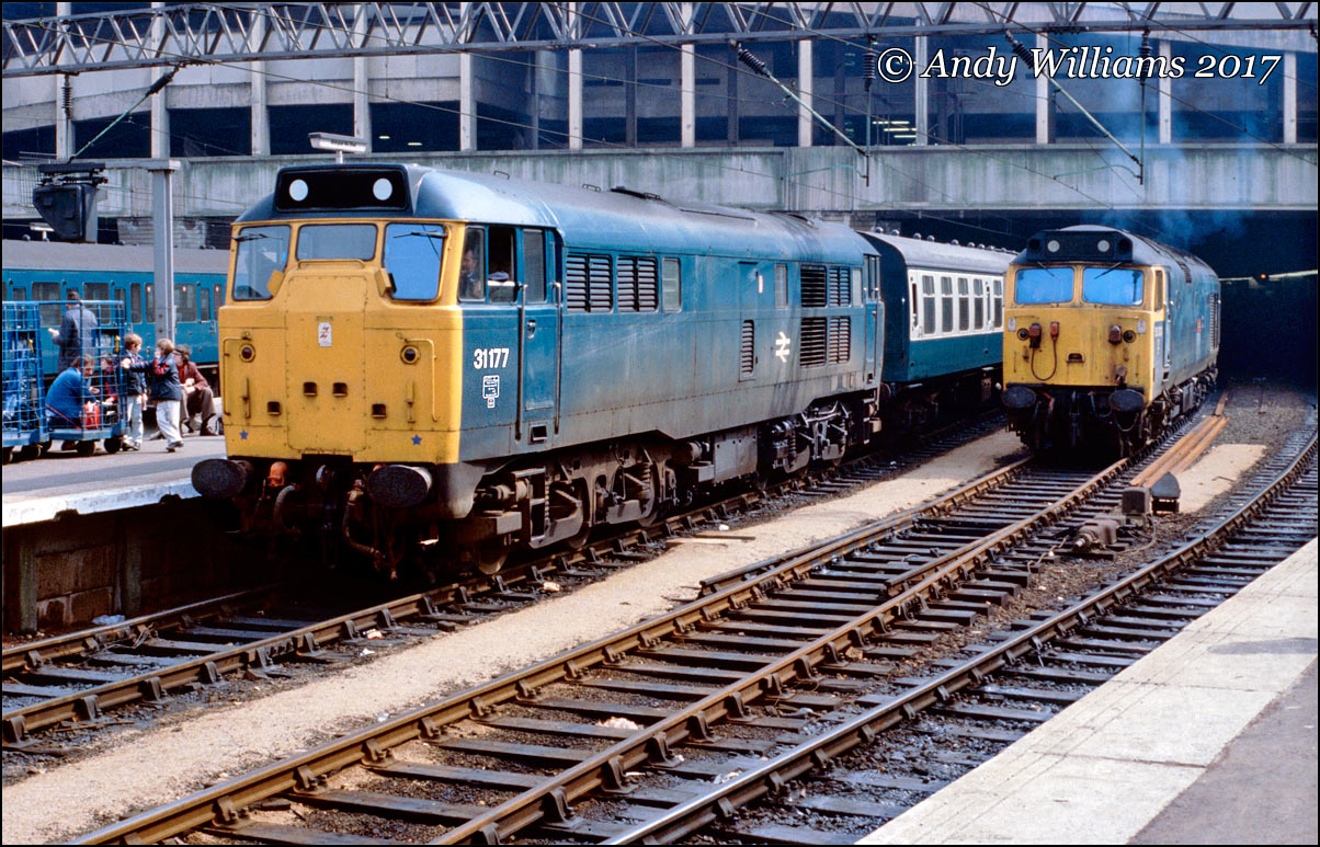 31177 and 50001 at Birmingham New St