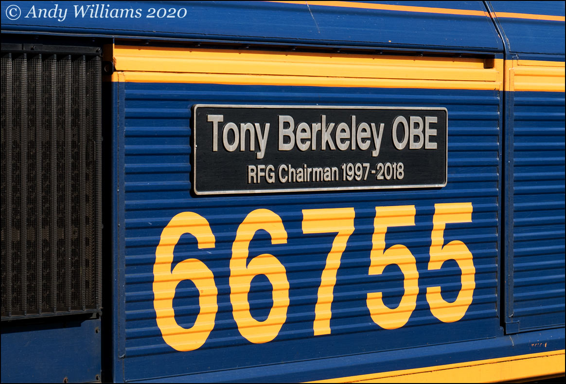 The nameplate of 66755