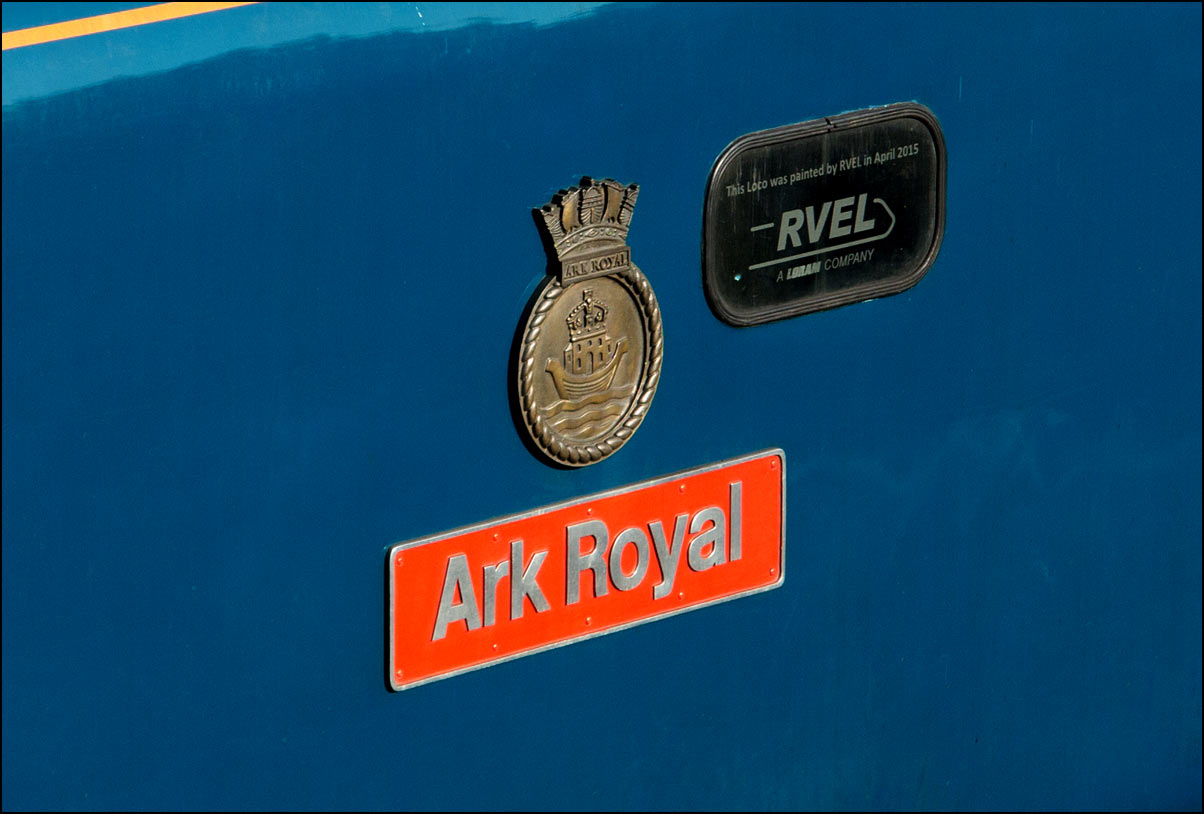 Ark Royal nameplate and crest