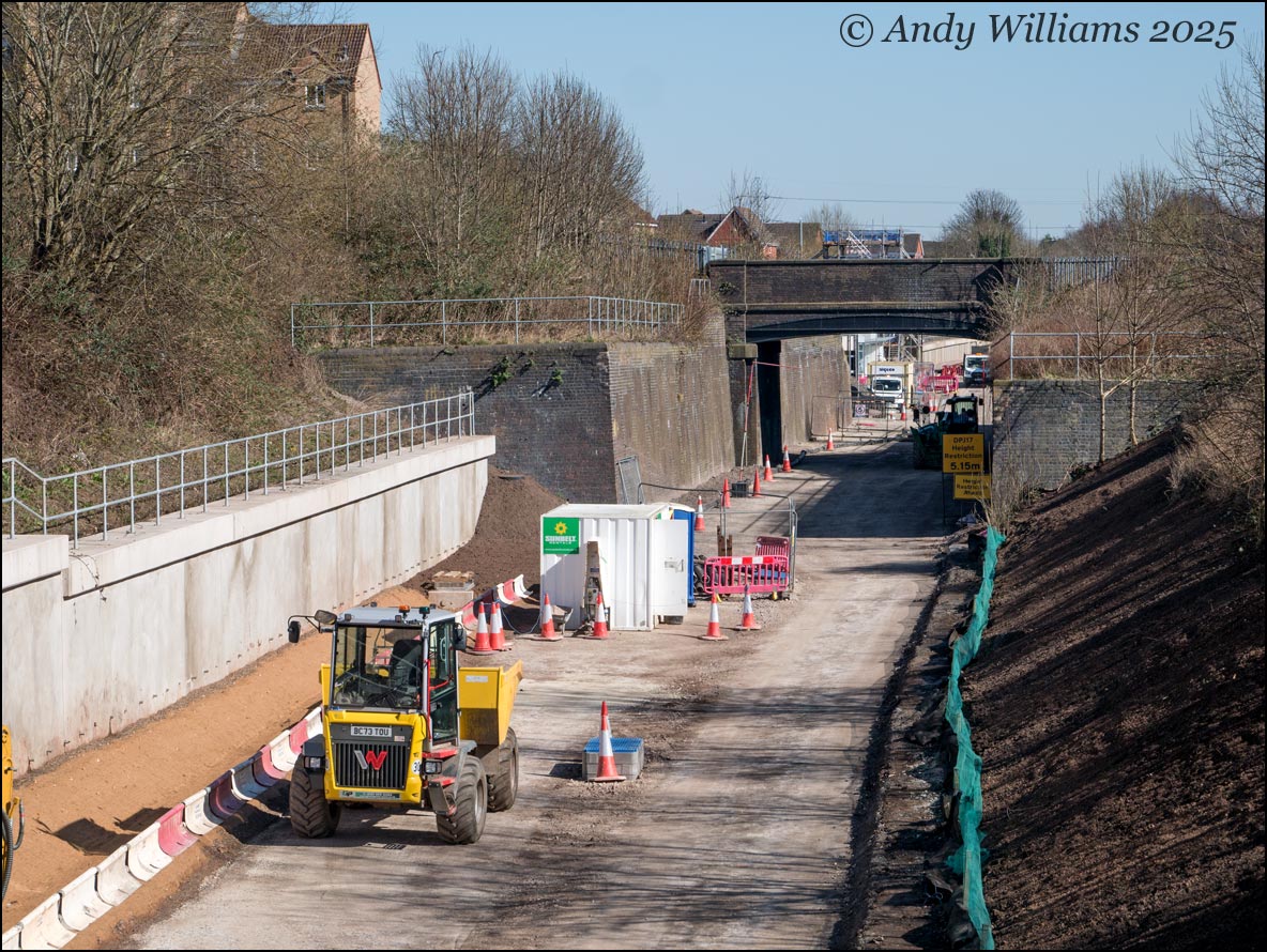 Metro construction work at Lower Church Lane, Dudley Port