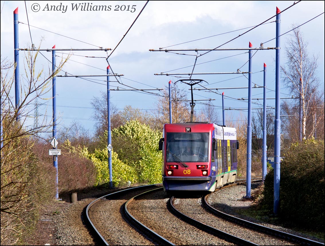 Tram 08 at Wednesbury Great Western St
