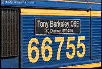The nameplate of 66755