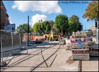 Metro works on Castle Hill, Dudley