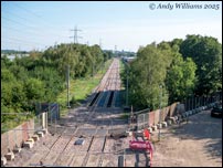 Midland Metro at Eagle Lane, Great Bridge
