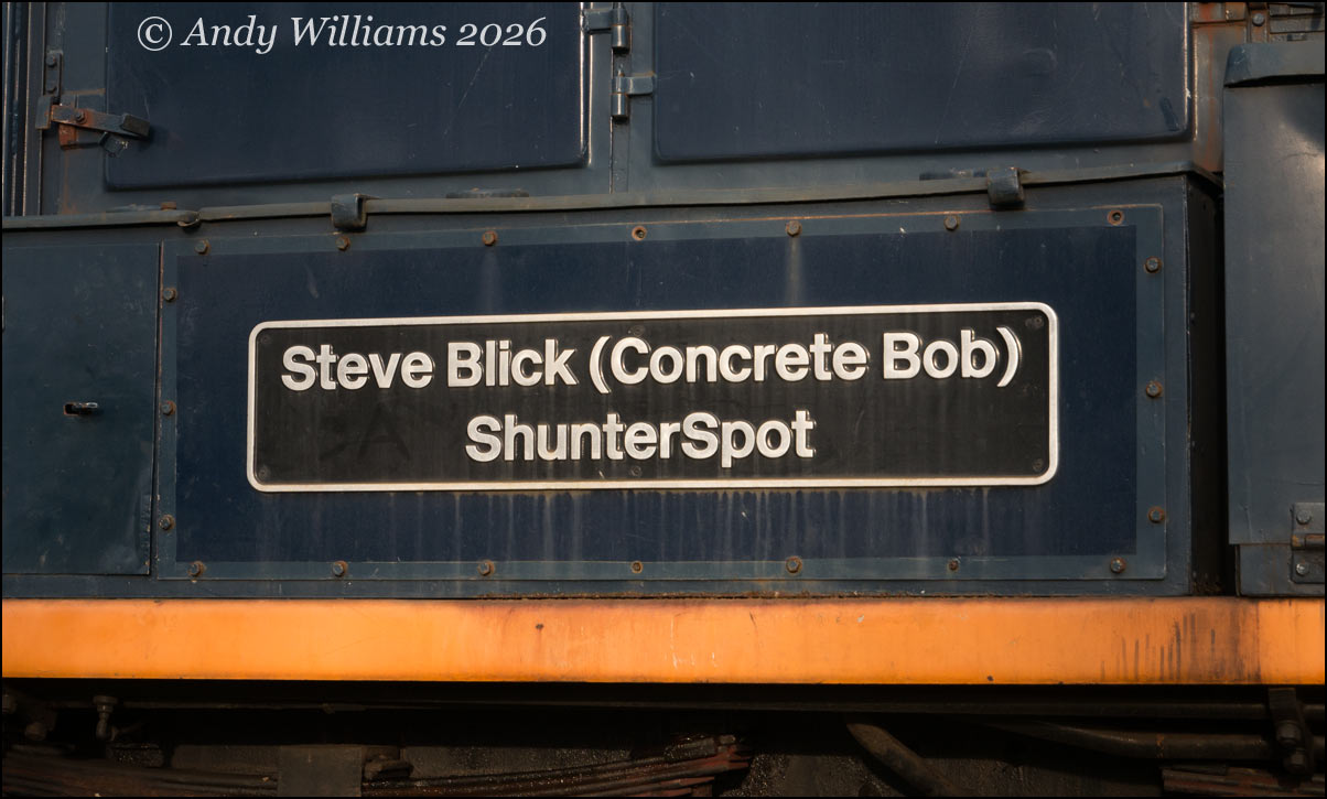 The Steve Blick nameplate on 08703